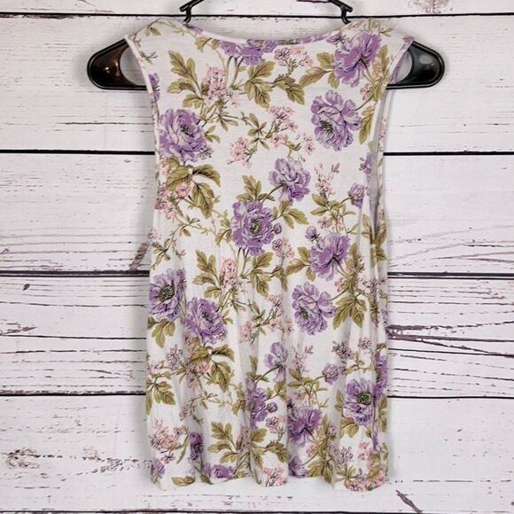 American Eagle Outfitters Floral Criss Cross Tank Top - Picture 2 of 4